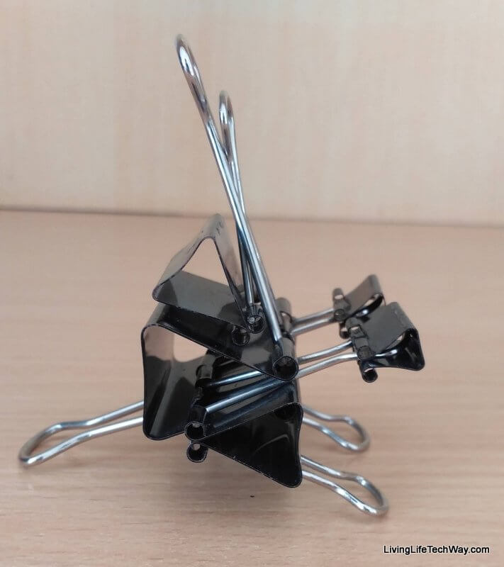 how to make a binder clip phone holder