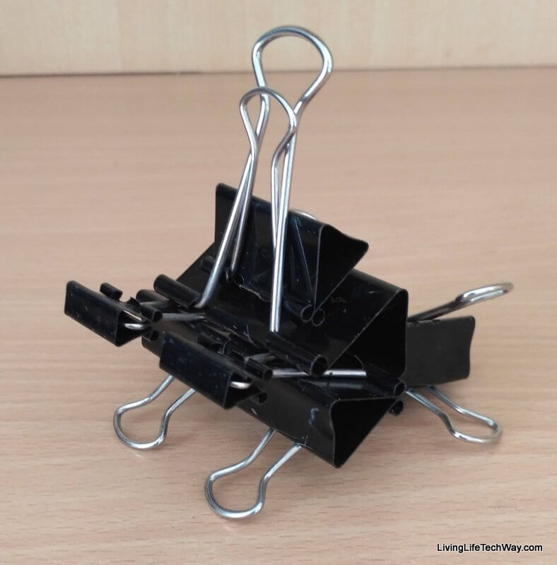 how to make a binder clip phone holder